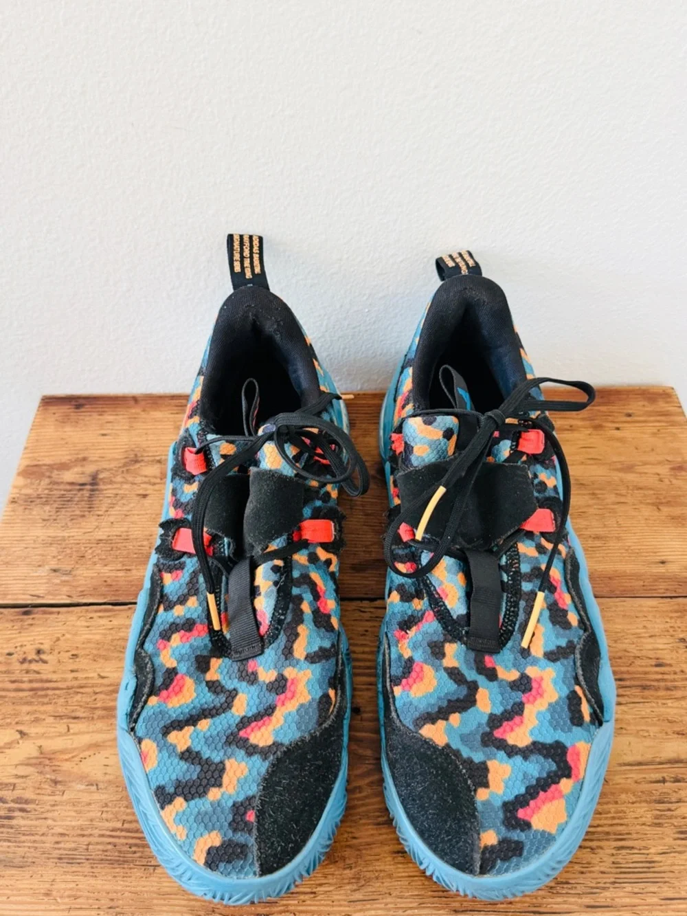 Adidas Trae Young 1 Pixels Core Black Sky Rush Blue  Basketball Sneakers